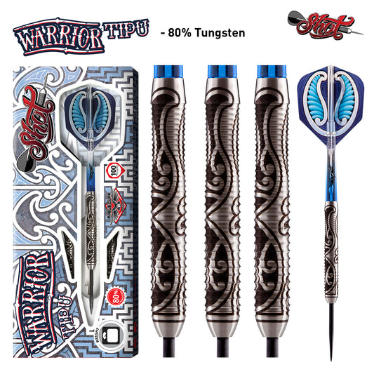 Shot Warrior Tipu Steel Tip Dart Set-80% Tungsten-23gm
