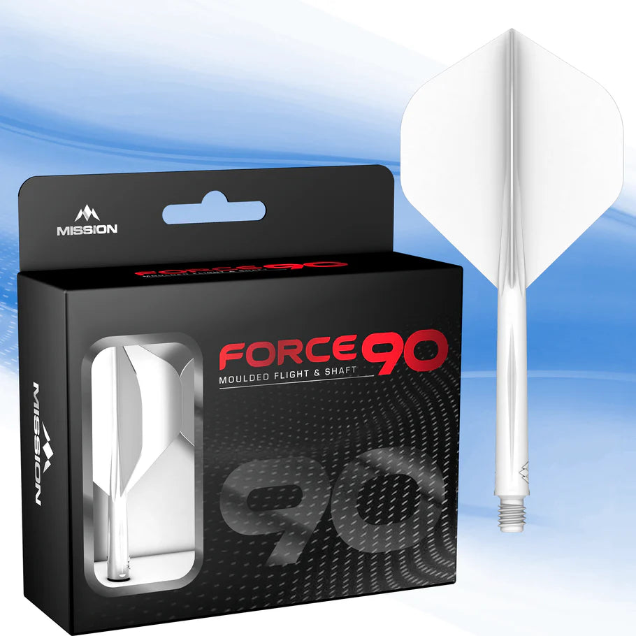 Mission Force 90 - Molded Flight & Shaft System - White - Standard No2 - Medium