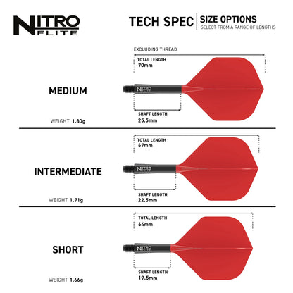 Red Dragon Nitro Flite Integrated Flight and Shaft System - No2 Intermediate Black & Red