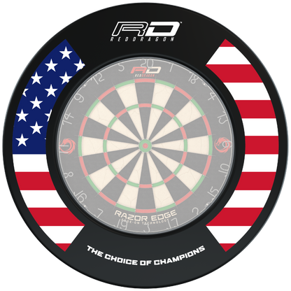 Red Dragon Branded USA Dartboard Surround