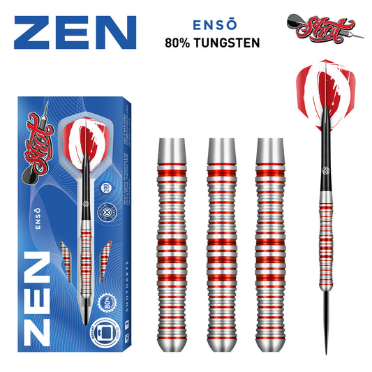 Shot Zen Enso Steel Tip Dart Set-80% Tungsten-25gm