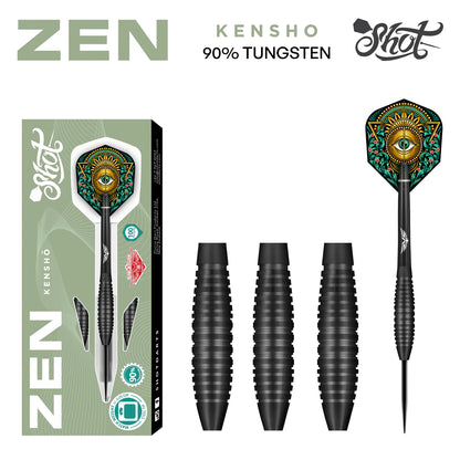Shot Zen Kensho Steel Tip Dart Set-90% Tungsten-30gm