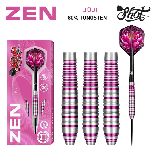 Shot Zen Juji Steel Tip Dart Set-80% Tungsten-24gm