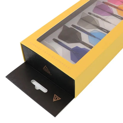 CUESOUL ROST 77 Integrated Dart Shaft & Flight - Big Wing Shape - Long - 12 Pack Assorted Colors