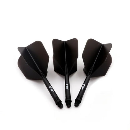 CUESOUL ROST AK5 Integrated Dart Shaft & Flight - Big Wing Shape - Short - Black