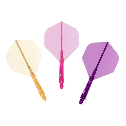CUESOUL ROST 77 Integrated Dart Shaft & Flight - Big Standard Shape - Short - Transparent O/P/R