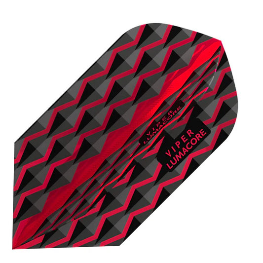 Viper V-100 Flights Lumacore Slim Red/Black Dart Flights
