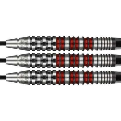 Bull's NL Smoke Red Flare 90% Tungsten 24 gram Steel Tip Dart Set