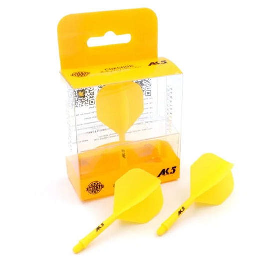 CUESOUL ROST AK5 Integrated Dart Shaft & Flight - Standard Shape - Medium - Yellow