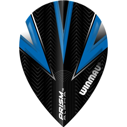 Winmau Prism Alpha Dart Flights - Pear Black with Blue V