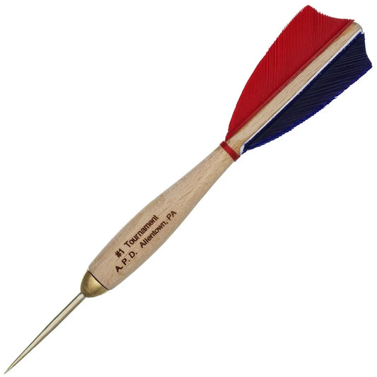 American Pro Dart Woody Steel Tip Darts - 13.5gm Red White Blue (4 Sets)