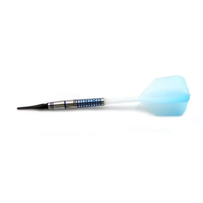CUESOUL Blue Gem Stone 20 gram 90% Tungsten Soft Tip Dart Set w/ ROST Flights