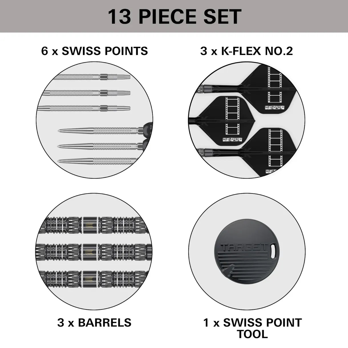 Target Chris Dobey 95K Swiss Point Steel Tip Darts - 23gm