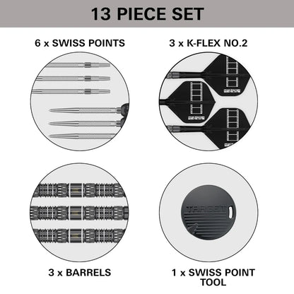 Target Chris Dobey 95K Swiss Point Steel Tip Darts - 23gm