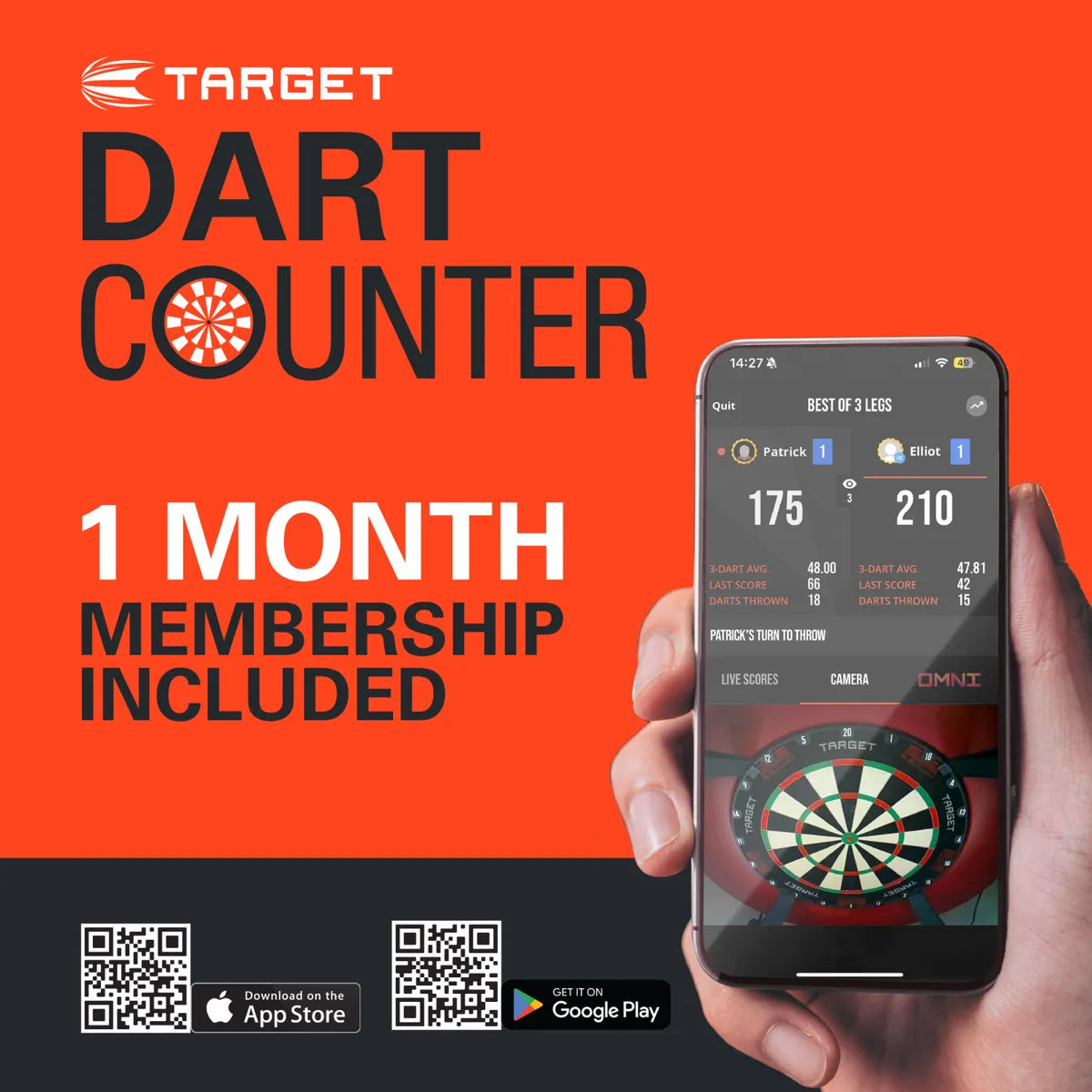 Target Chris Dobey 95K Swiss Point Steel Tip Darts - 23gm