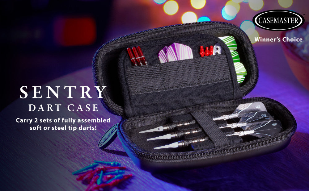 Casemaster Sentry Dart Case American Flag Monochrome