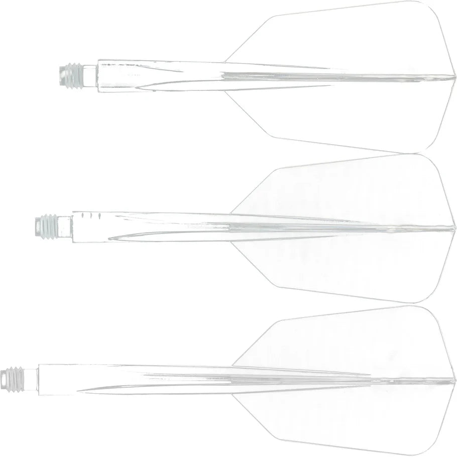 CONDOR AXE DART FLIGHT SYSTEM FLIGHTS - WING SLIM - SHORT - CLEAR