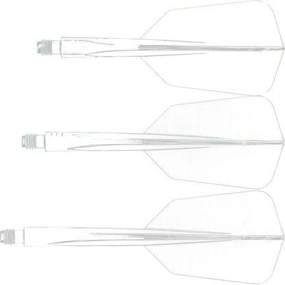 CONDOR AXE DART FLIGHT SYSTEM FLIGHTS - WING SLIM - SHORT - CLEAR