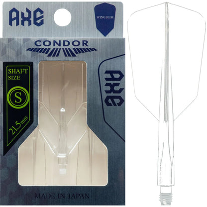 CONDOR AXE DART FLIGHT SYSTEM FLIGHTS - WING SLIM - SHORT - CLEAR