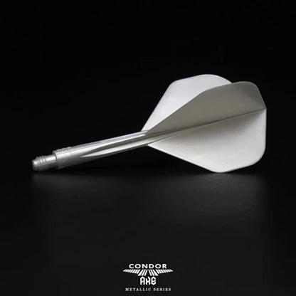 CONDOR AXE DART FLIGHT SYSTEM FLIGHTS - STANDARD -LONG - METALLIC PEARL SILVER