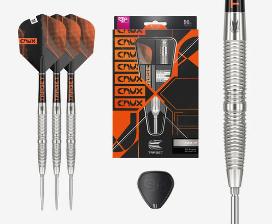 Target CRUX 02 Swiss Point Steel Tip Darts 90% Tungsten 21g