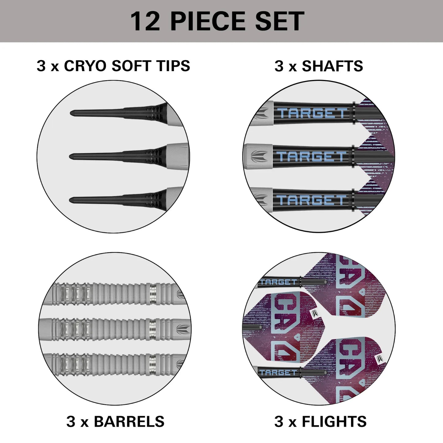 Target Cryo 13 Soft Tip Darts 90% Tungsten 18g