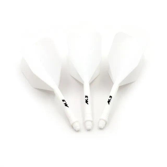 CUESOUL ROST AK5 Integrated Dart Shaft & Flight - Big Wing Shape - Short - White