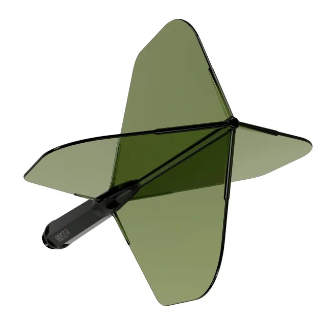 CUESOUL ROST 77 Integrated Dart Shaft & Flight - Big Standard Shape - Medium - Transparent Dark Green