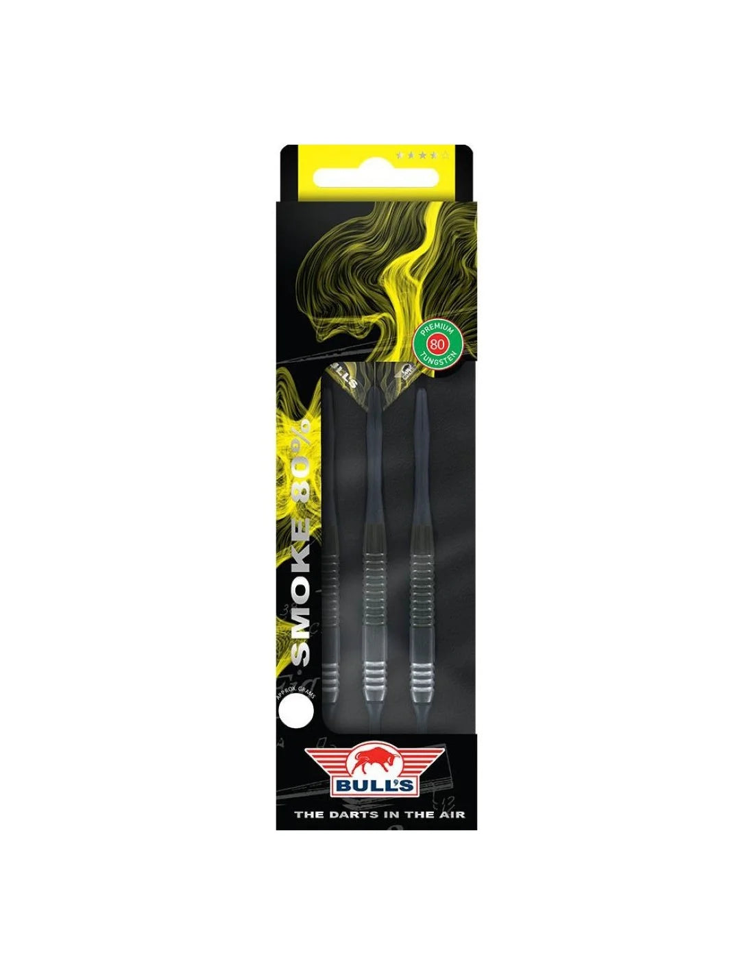 Bull's NL Smoke Silver 80% Tungsten 22 gram Soft Tip Dart Set
