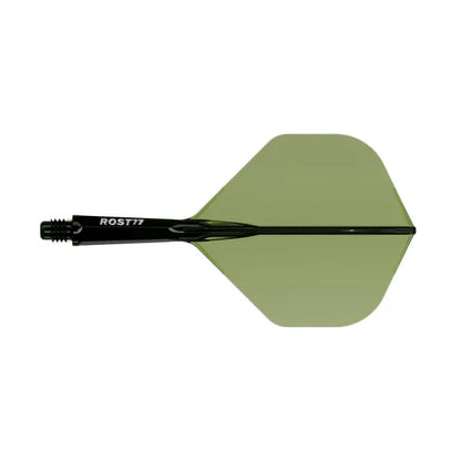 CUESOUL ROST 77 Integrated Dart Shaft & Flight - Big Standard Shape - Medium - Transparent Dark Green