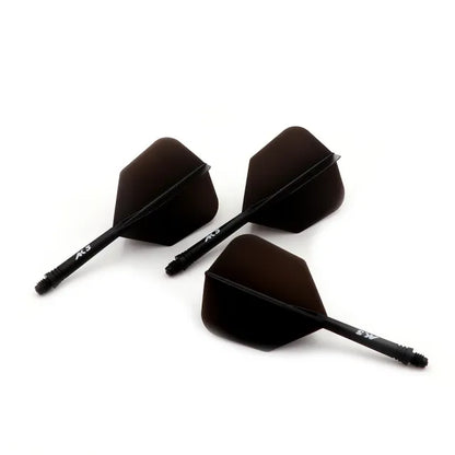 CUESOUL ROST AK5 Integrated Dart Shaft & Flight - Big Wing Shape - Short - Black