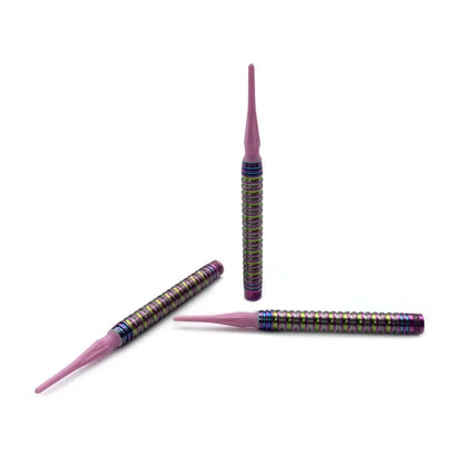 CUESOUL Pink Gem Stone 20 gram 90% Tungsten Soft Tip Dart Set w/ ROST Flights