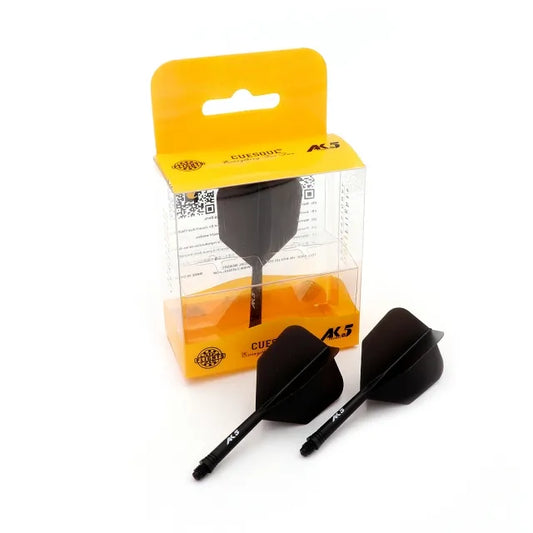 CUESOUL ROST AK5 Integrated Dart Shaft & Flight - Big Wing Shape - Short - Black