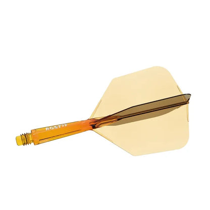 CUESOUL ROST 77 Integrated Dart Shaft & Flight - Big Wing Shape - Short- Transparent Orange