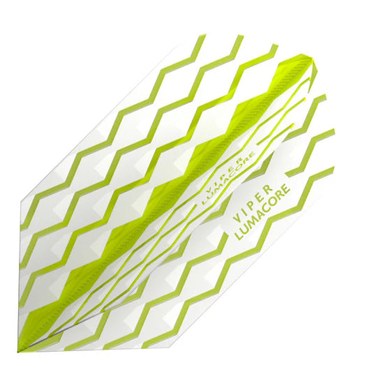 Viper V-100 Flights Lumacore Slim Green/White Dart Flights