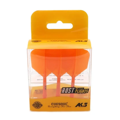 CUESOUL ROST AK5 Integrated Dart Shaft & Flight - Big Wing Shape - Short - Orange
