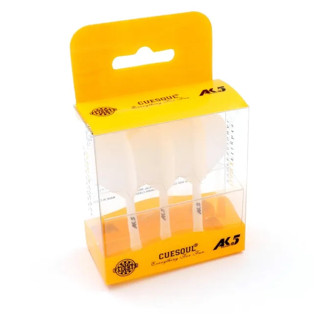 CUESOUL ROST AK5 Integrated Dart Shaft & Flight - Standard Shape - Long - White
