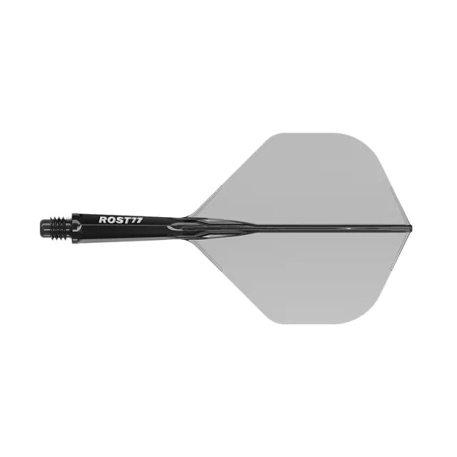 CUESOUL ROST 77 Integrated Dart Shaft & Flight - Big Standard Shape - Short - Transparent B/B/G