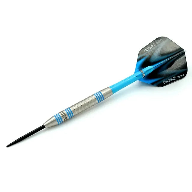 CUESOUL Glory 22 gram Blue Grooves & Blue Shafts 85% Tungsten Steel Tip Dart Set