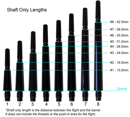 Cosmo Fit Flight Gear Normal Spinning Dart Shafts - X-Long #8 (42.5mm) Clear