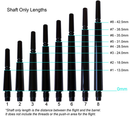 Cosmo Fit Flight Gear Normal Locked Dart Shafts - Super Medium #6 (35.0mm) White
