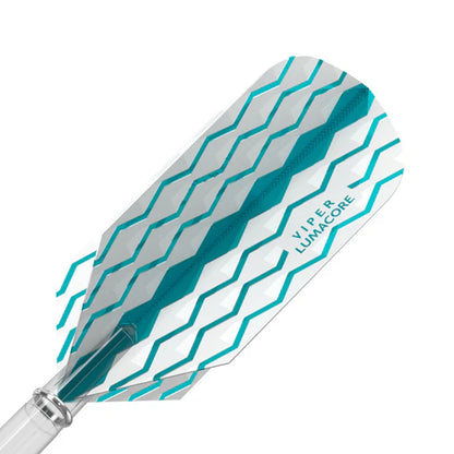 Viper V-100 Flights Lumacore Slim Teal/White Dart Flights