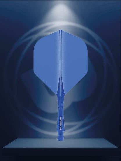 Winmau Fusion Integrated Flight & Shaft Short - Azure Blue