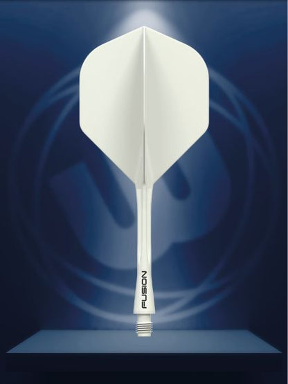 Winmau Fusion Integrated Flight & Shaft Solid White Medium