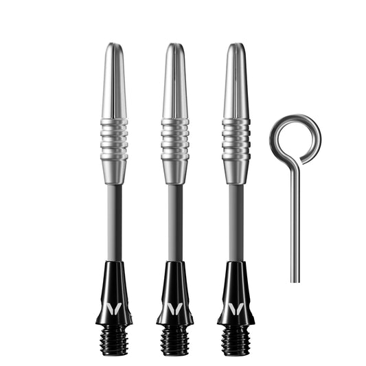 Viper Carbon Fiber Dart Shafts - In Between - Silver & Black