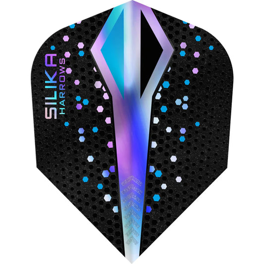 Harrows Silika Colorshift - Patented Tough Crystalline Coated Silver - No6 Standard Dart Flights