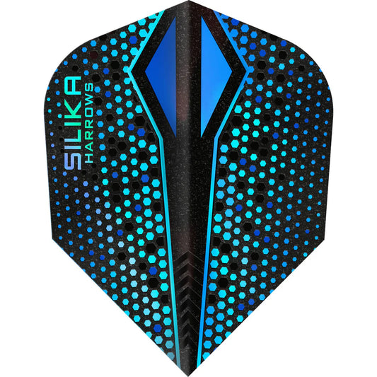Harrows Silika Colorshift X- Patented Tough Crystalline Coated Blue - No6 Standard Dart Flights