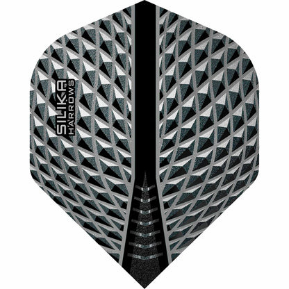 Harrows Silika - Patented Tough Crystalline Coated Smokey Black - No2 Standard Dart Flights