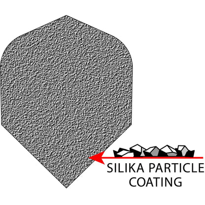 Harrows Silika - Patented Tough Crystalline Coated Smokey Black - Slim Dart Flights