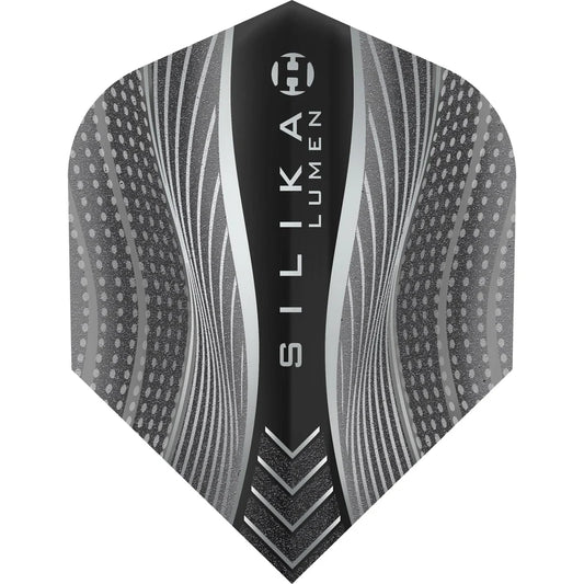 Harrows Silika Lumen - Patented Tough Crystalline Coated Black/Gray - No6 Standard Dart Flights